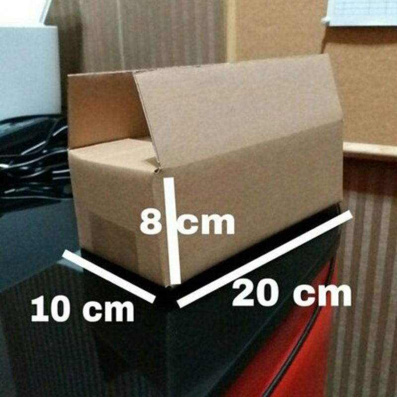 

Kardus Box Karton Kotak Dus Packing Polos UK. 20×10×8 BFlute Tebal 3 mm