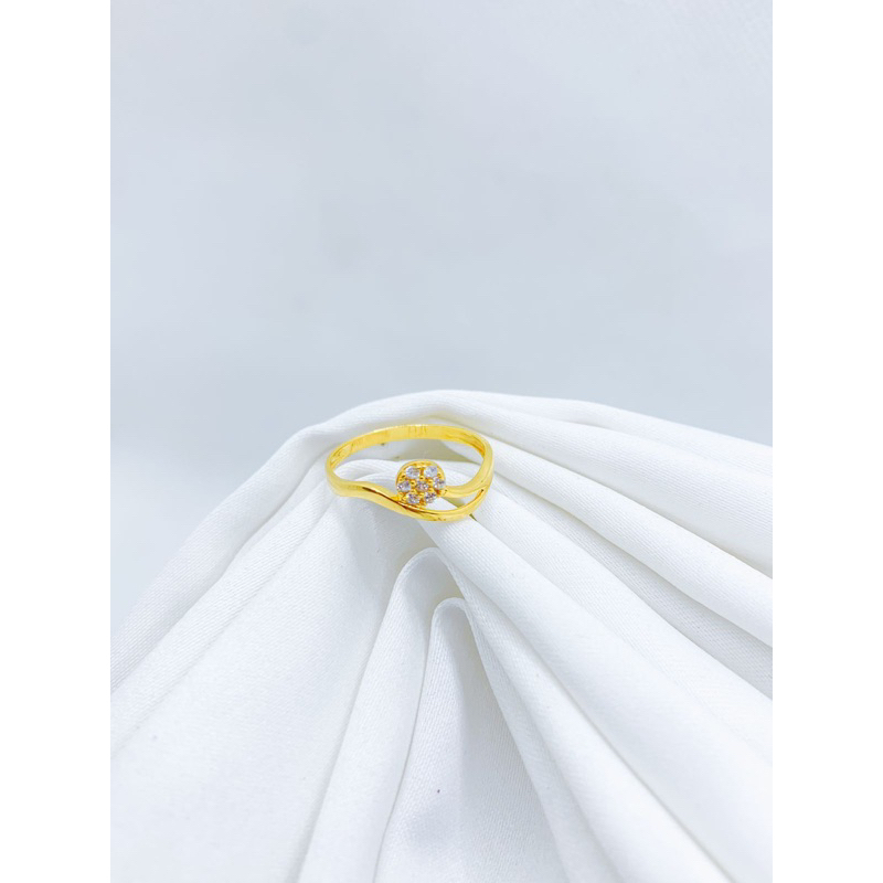 cincin lotus silang cincin emas 700%(16k) cincin emas