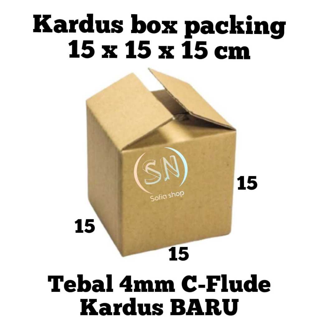 

KARDUS BOX PACKING 15x15x15cm TEBAL 4 MM C-FLUDE / KARDUS PACKING ONLINE SHOP 15 X 15 x 15 CM
