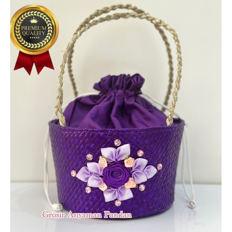 

RB Tas hampers EMBER BUNGA 1 TOPLES GG RARA tas anyaman pandan parcel goodiebag souvenir natal imlek