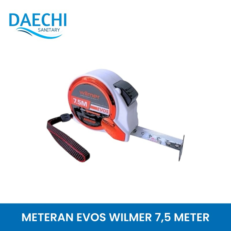 Meteran Tukang 7,5 Meter Auto Stop Wilmer Seri Evos