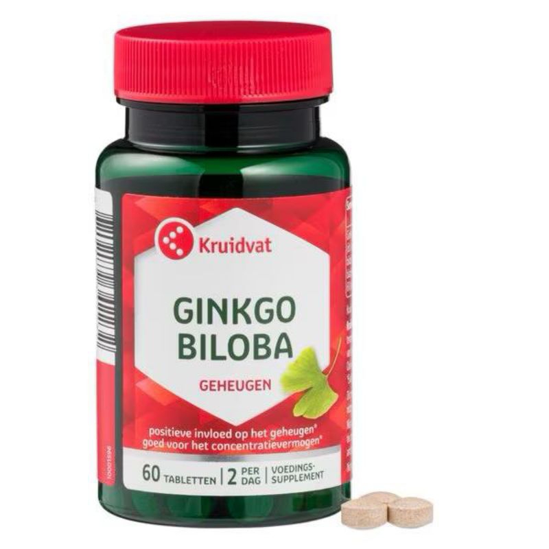 KRUIDVAT GINKGO BILOBA (isi 60) Tablet dari Belanda / SUPLEMEN NUTRISI