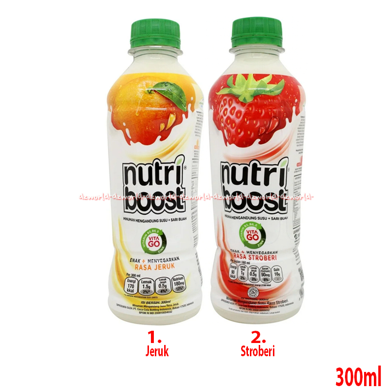 

Nutri Boost 300ml Vita Go Delicious Refreshing Strawberry Flavour Minuman Rasa Stroberi Orange Flavour Rasa Jeruk