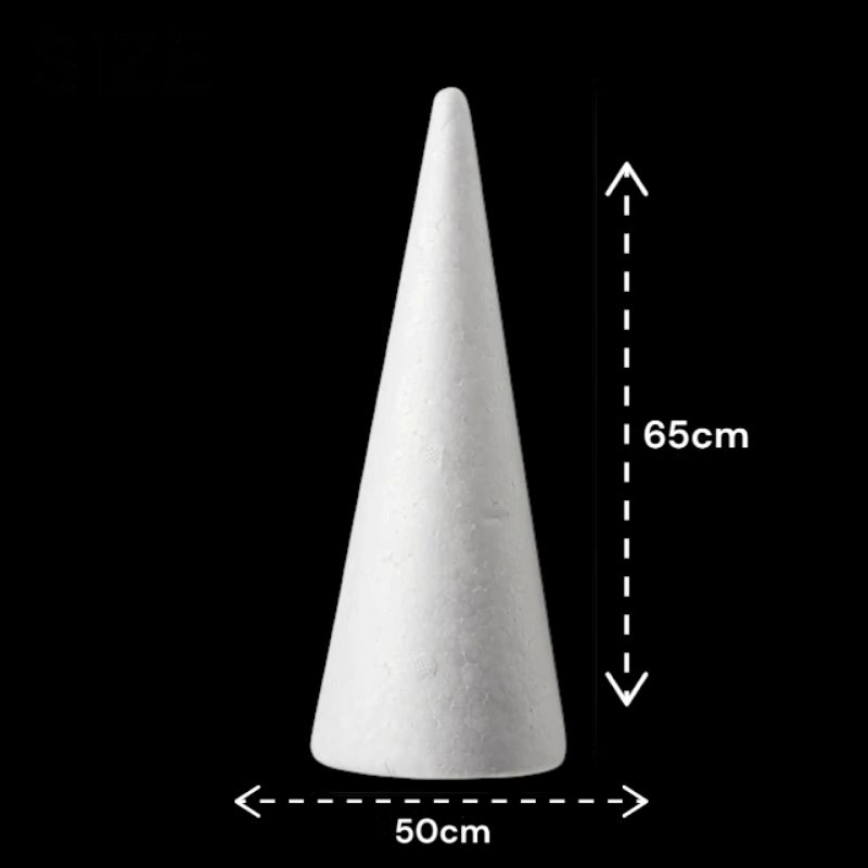 Kerucut diameter 50cm tinggi 65 cm dummy cake styrofoam