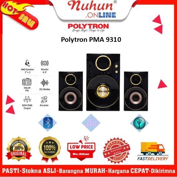 Polytron Speaker PMA 9310 / 9310 PMA - Speaker Multimedia Original Kualitas Terjamin