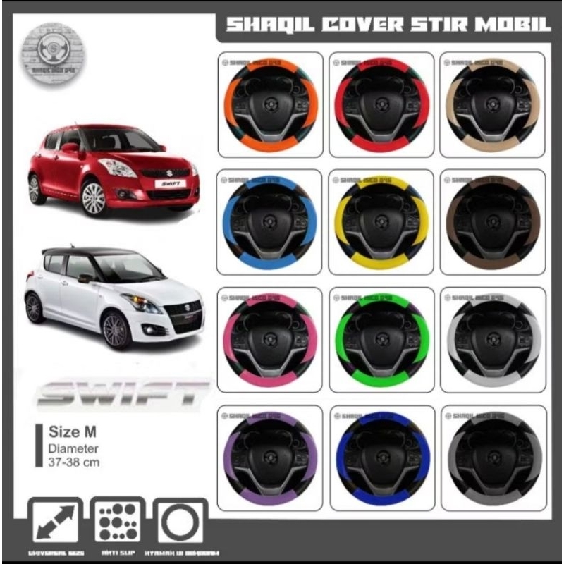 Star Sarung Stir Mobil Suzuki Swift, Cover Stir Mobil Swift,Sarung Stir Minibus