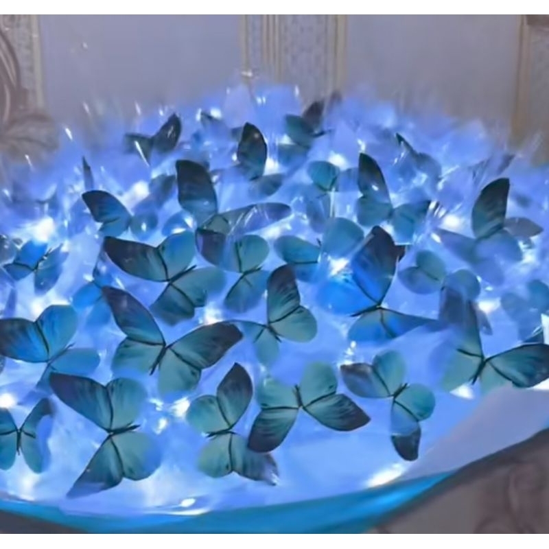 (free led) ROUND BOUQUET BUTTERFLY - BUCKET BUTTERFLY JUMBO - BUKET KUPU-KUPU BESAR