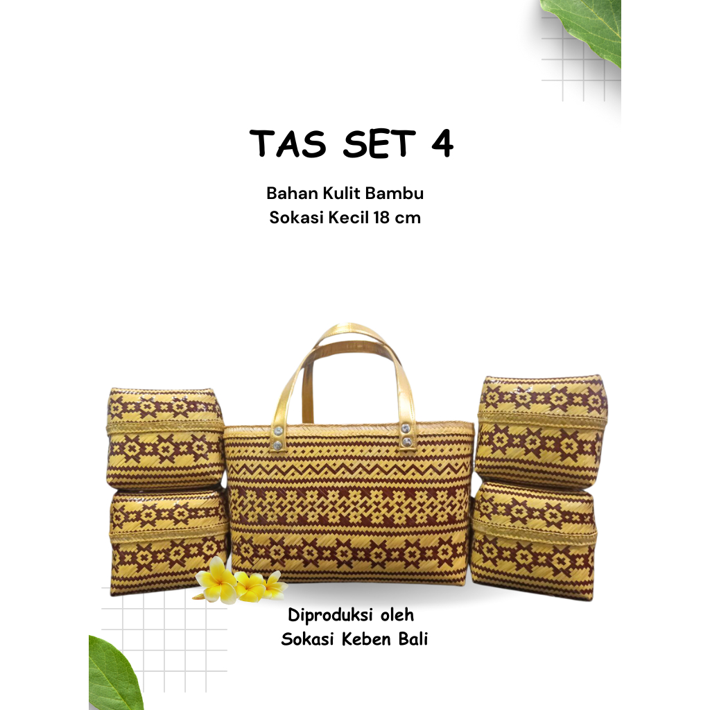 Sokasi Keben Tas Set 4 Bambu| Lampid