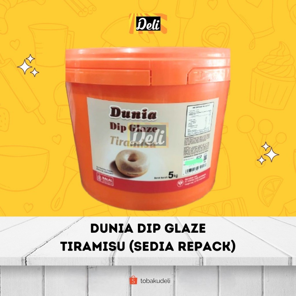 

Dunia Dip Glaze Tiramisu Glaze Topping Donat Rasa Tiramisu Repack 500gr