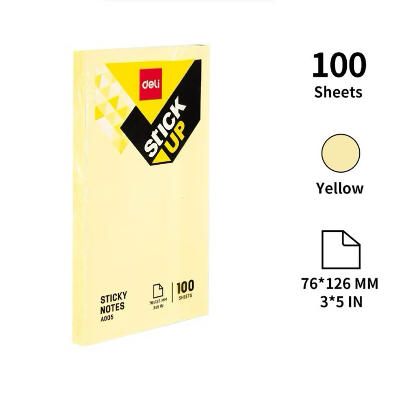 

DELI STICKY NOTES EA00553 Memo tempel /Sticky Notes 76× 126mm