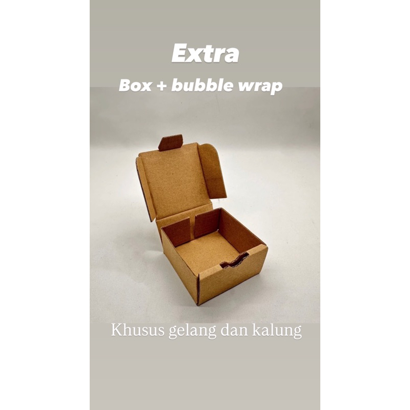 

Tambahan kardus dan bubble wrap khusu kalung dan gelang