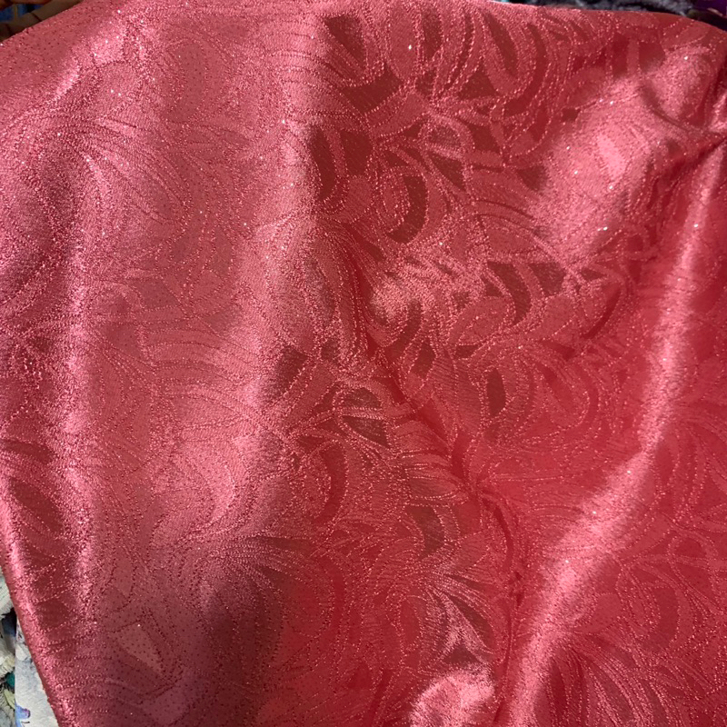 kain jacqguard silk emboss - kain jacqguard silk - kain jacqguard premium - WARNA PINK SALEM