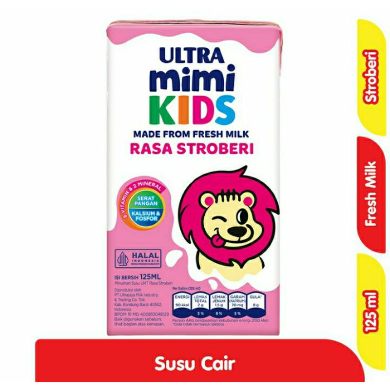 

ULTRA Mimi Kids Susu UHT Stroberi 125 ml