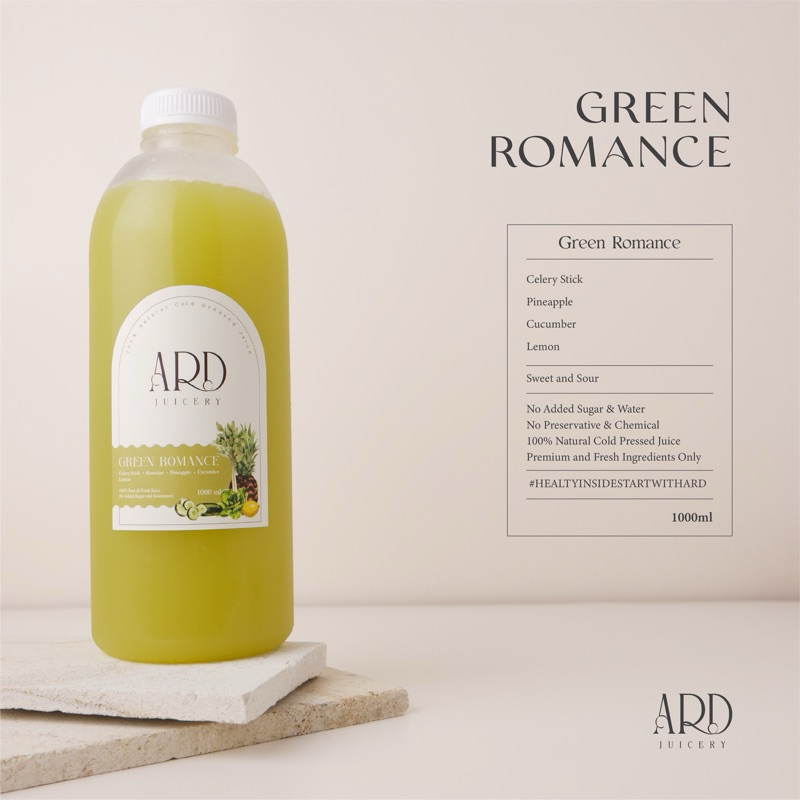 

RB22 GREEN ROMANCE 1000ML - ARD Juice Cold Pressed Juice 100% organic and fresh