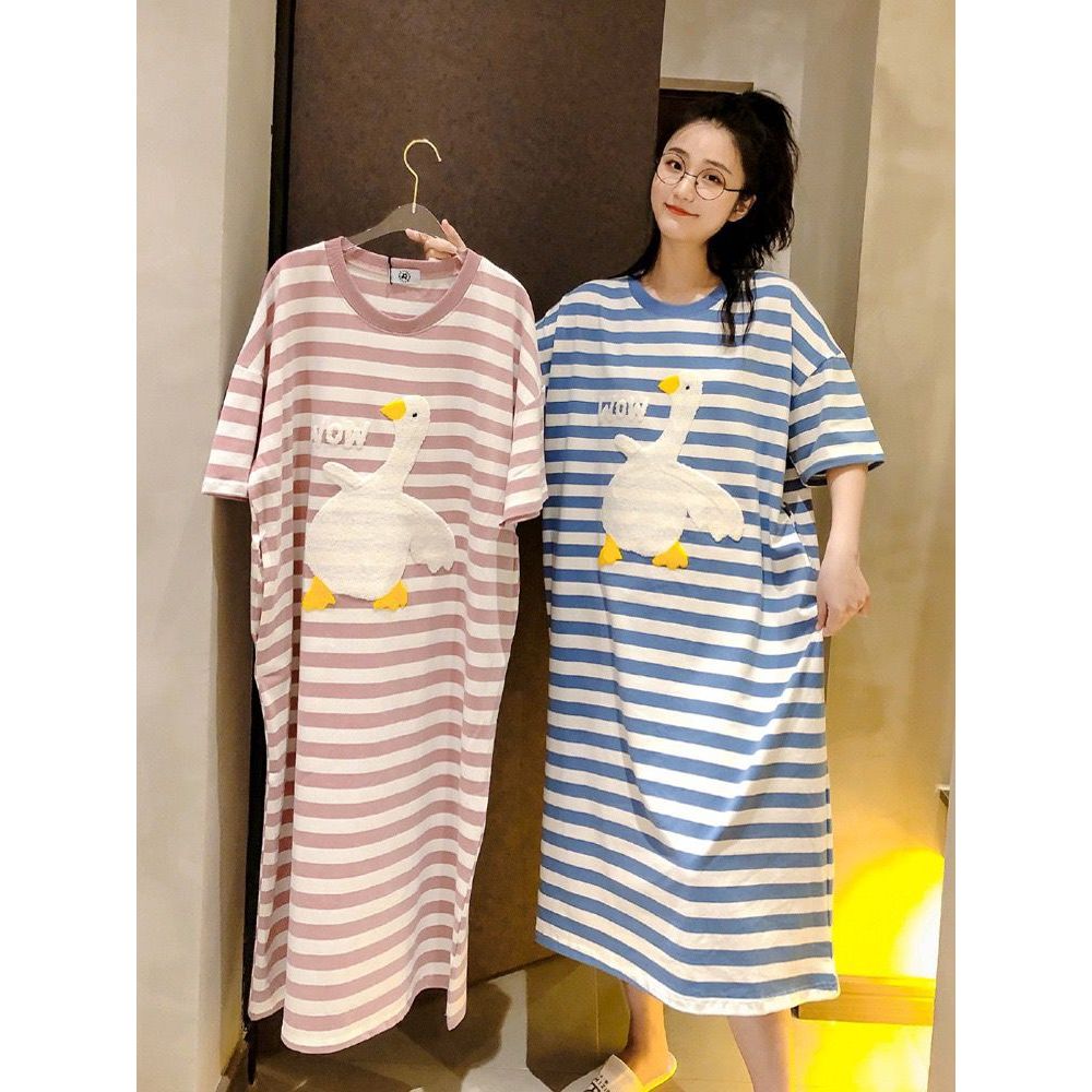 lingerie_extrajumbo - Nightie 351 -  Daster Panjang Sweet Import -  Cute Dress Santai Dress Katun Ma