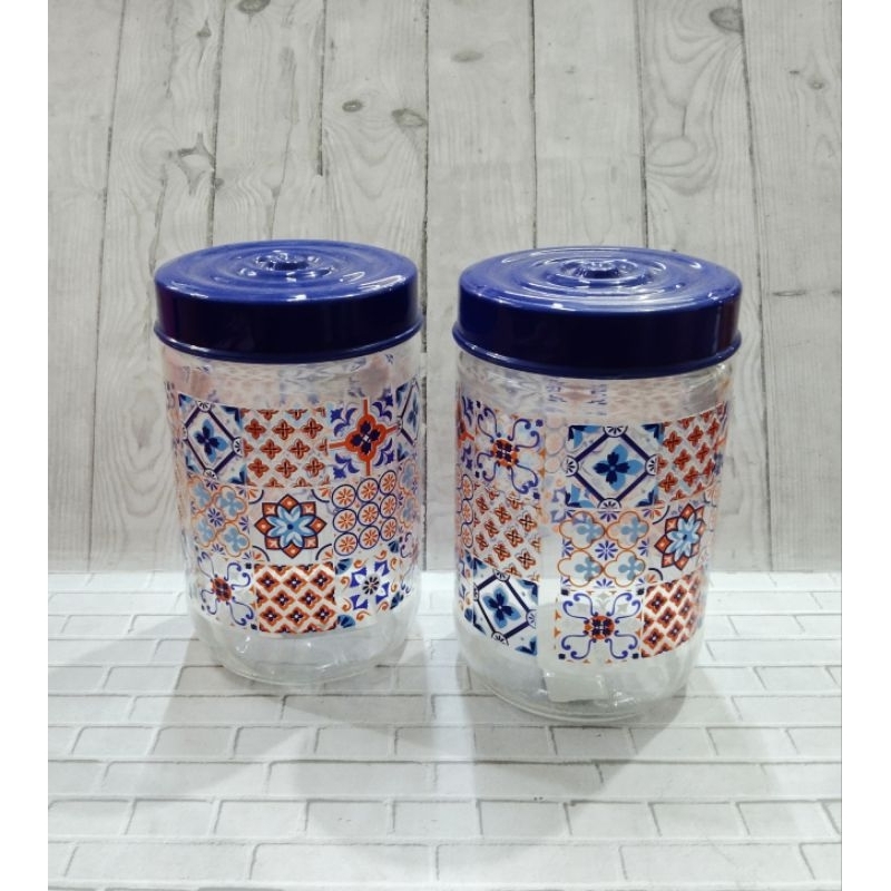 TOPLES KACA MOTIF 660 ML / TOPLES KUE KACA / TOPLES LEBARAN / TOPLES IMLEK / TOPLES NATAL - HEREVIN