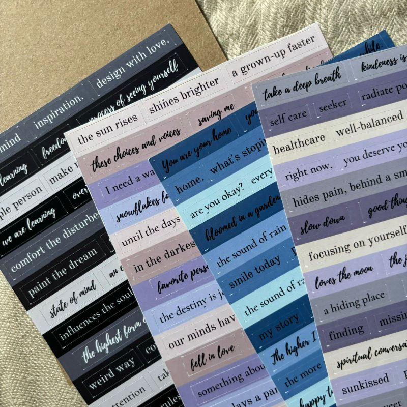 

khalishop - aesthetic english word sticker DIY sticker deco, sticker kata, sticker kalimat, sticker untuk jurnal sticker journal, sticker scrapbook