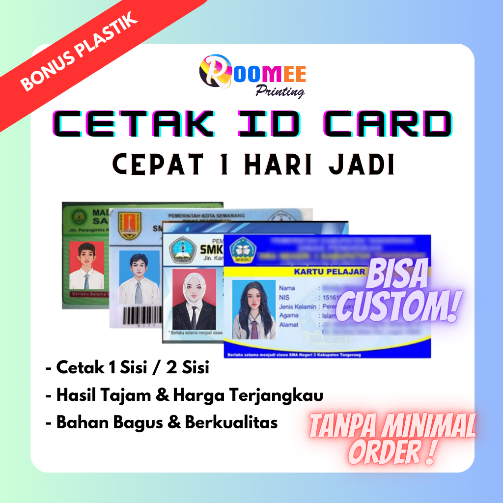 

Cetak ID Card / Kartu Member Bahan PVC Bisa Custom