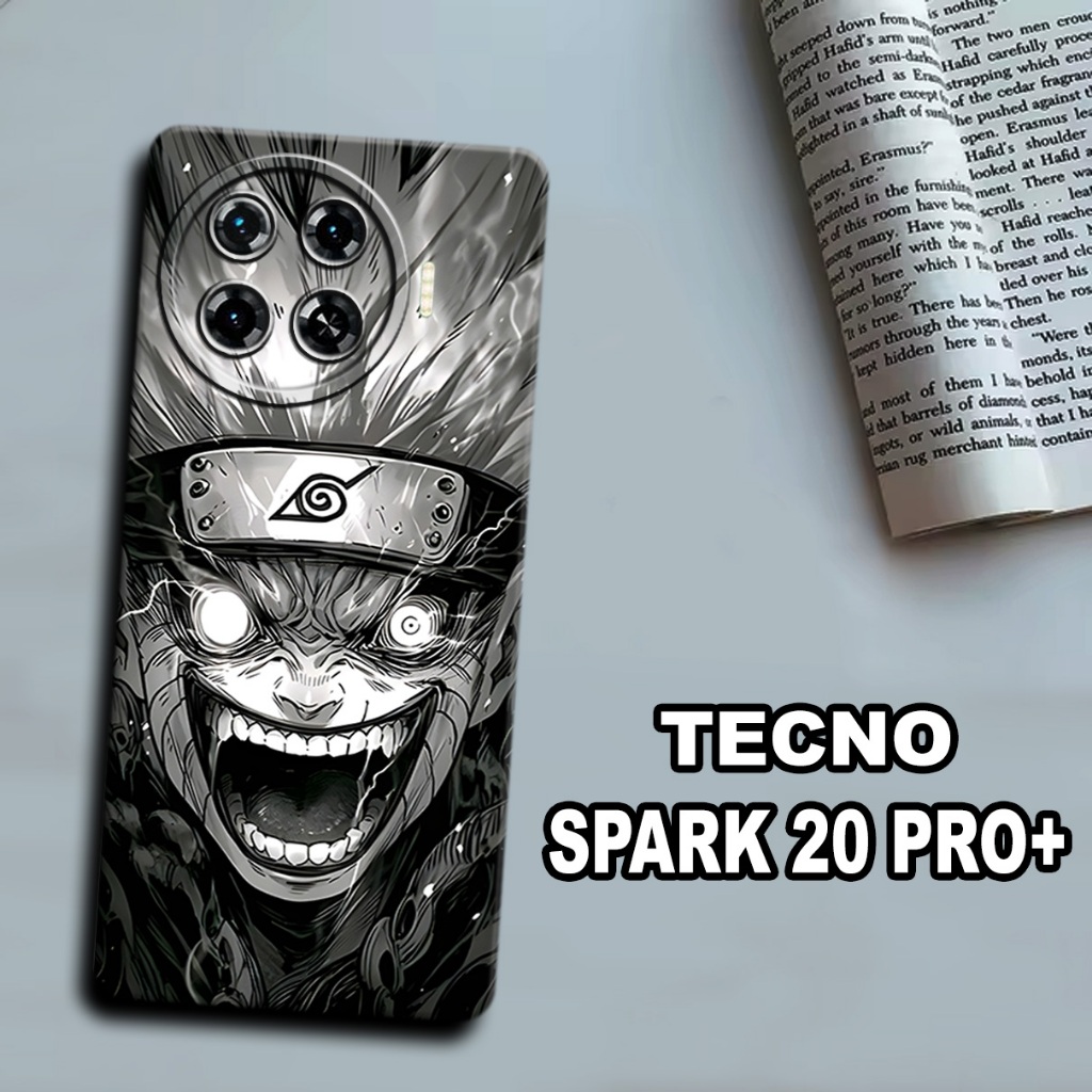 CC9/ Softcase karet lentur untuk tecno spark 20 pro plus/Motif karakter anime naruto/case tecno spar