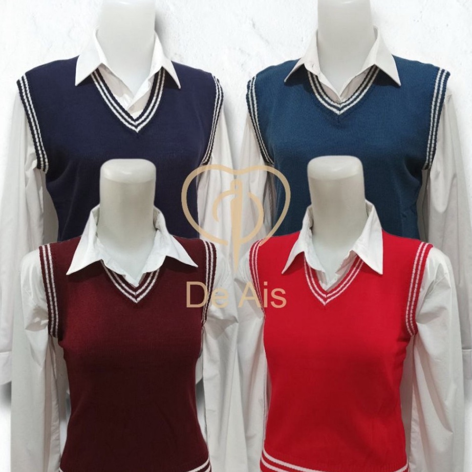 Rompi Rajut Seragam Sekolah SMP SMA Vest Rajut Fashion Dewasa