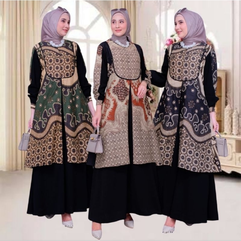 [ SIZE STANDARD & JUMBO ] SALMA GAMIS BATIK Original by Shofiya
