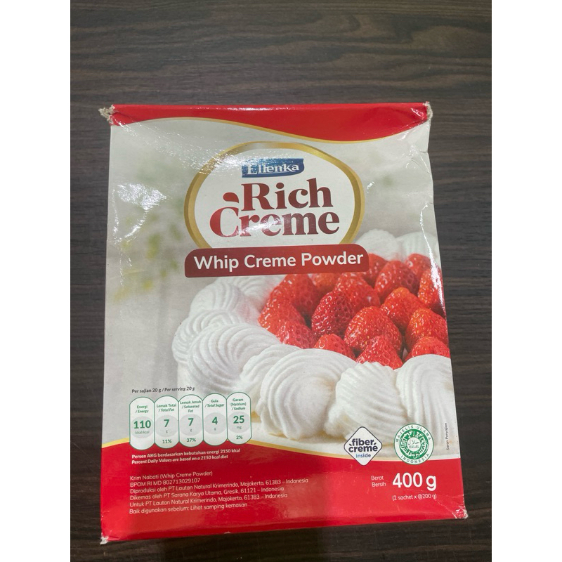 

rich creme | ellenka whip creme bubuk kemasan 400gr