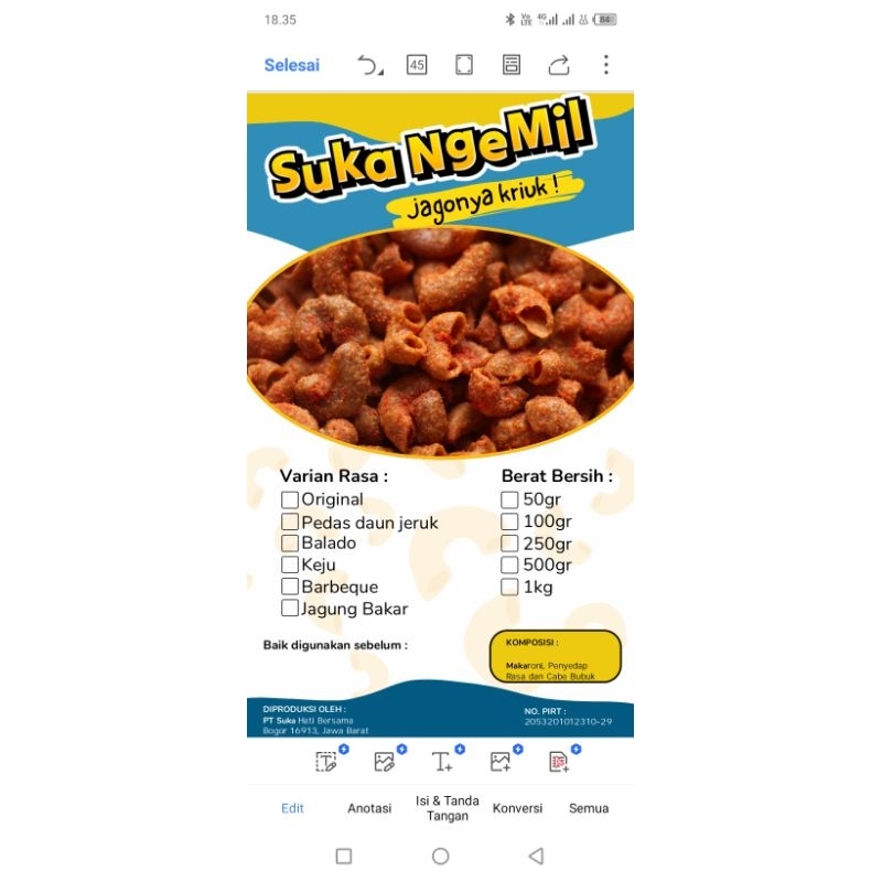 

Suka Ngemil Makaroni Mekar 250gr/500gr/1kg