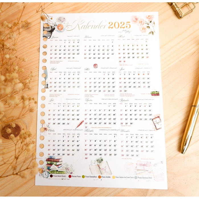

2025 KALENDER BINDER, Planner - Aesthetic by Kaika Gallery