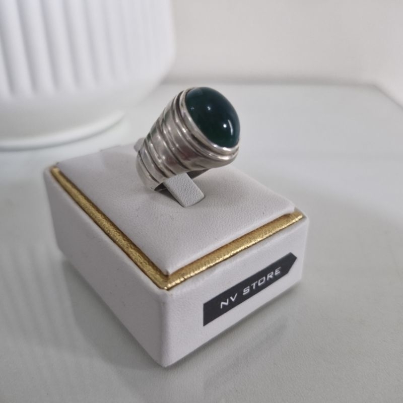 Batu Bacan Gulau Ring Perak