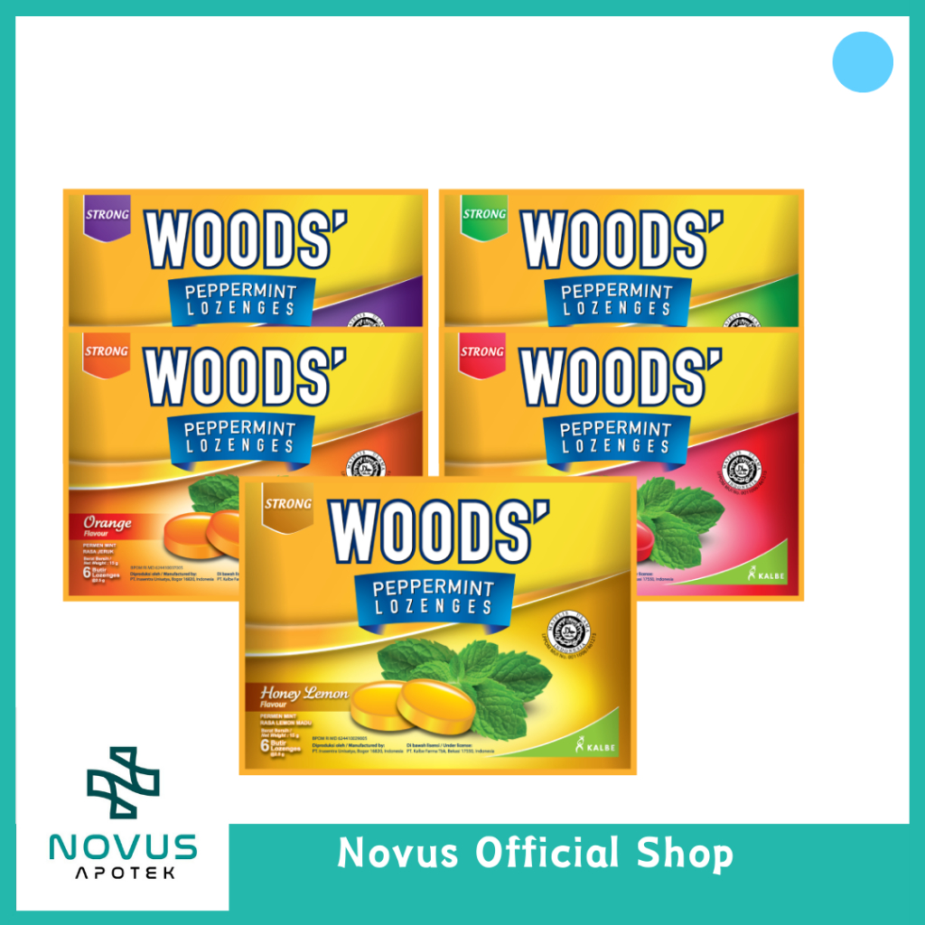 

WOODS Lozenges Sachet isi 6 Butir - Permen pelega tenggorokan