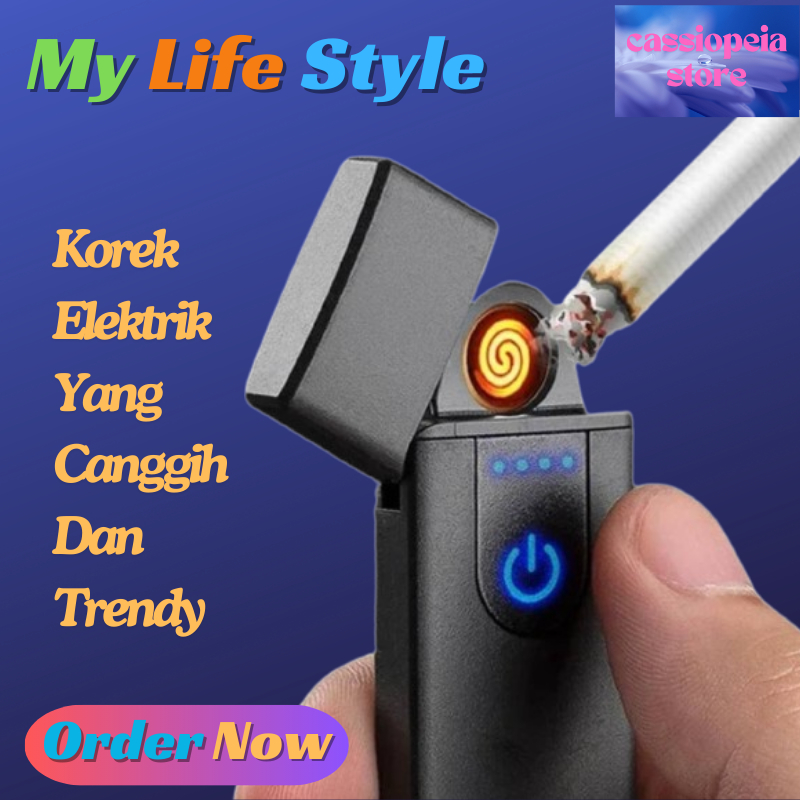 Korek Api Elektrik Korek Pintar Touch Lighter Sensor LED Keren Trendy