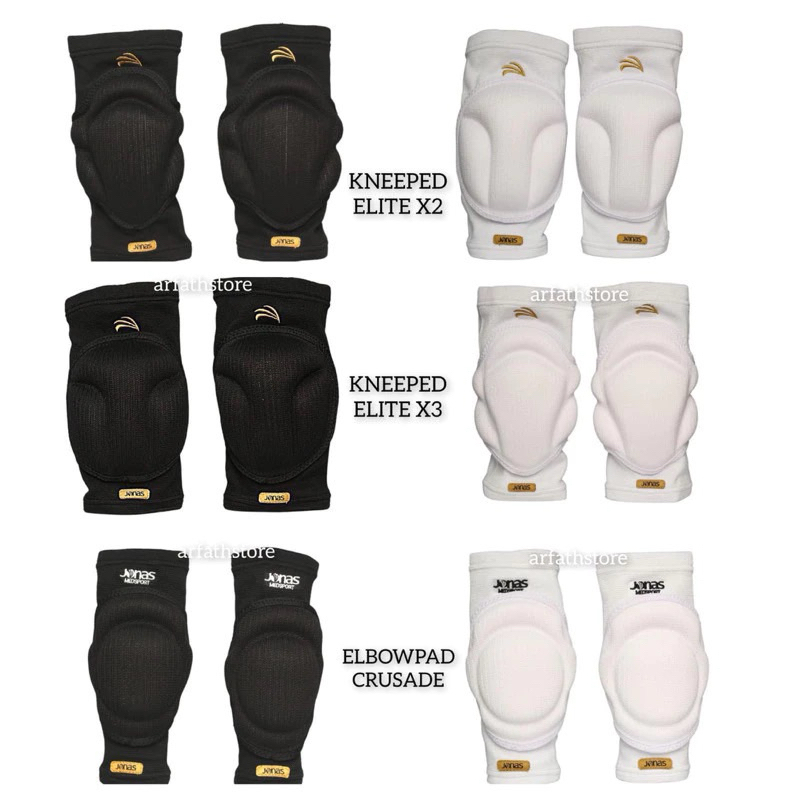 Pelindung Lutut Kiper Jonas Kneepad Elite X2 - X3 Black and White KNX101001 Original BNWT - Kneepad 