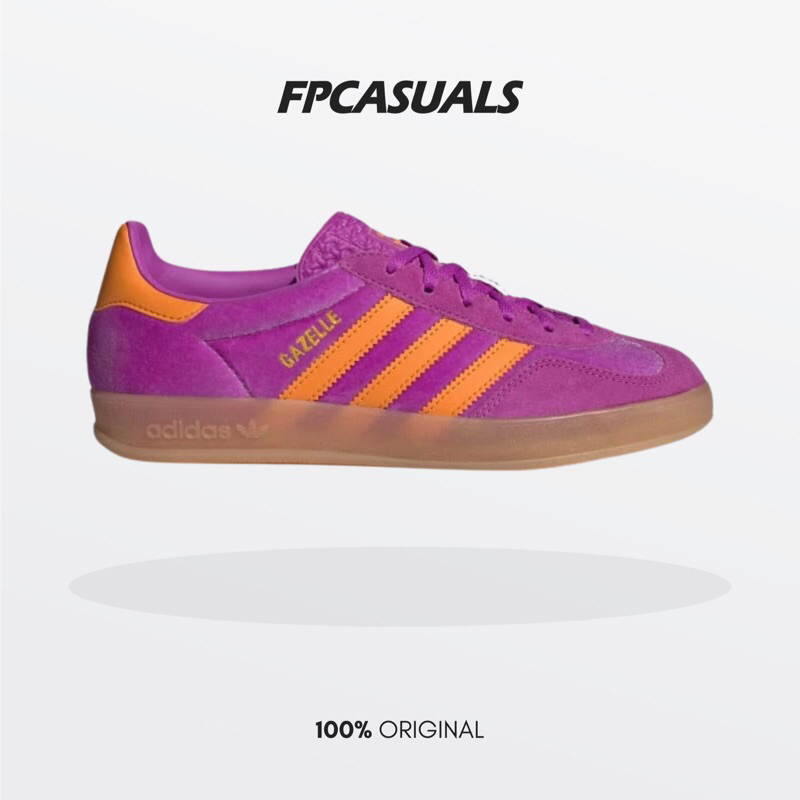 Adidas Gazelle indoor  Purple Burst Eqt Orange Gum BNIB Original Resmi IH0277