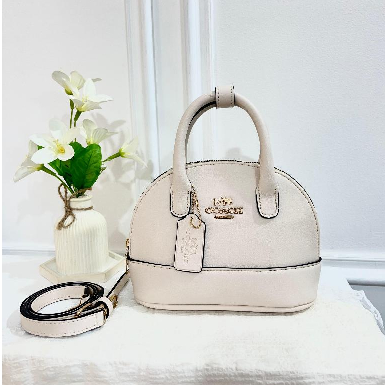 HOT DEALS C0achh Tas Selempang Wanita 2 Tali Bahan Kulit AlmaBag Mini Look Import Fashion Free