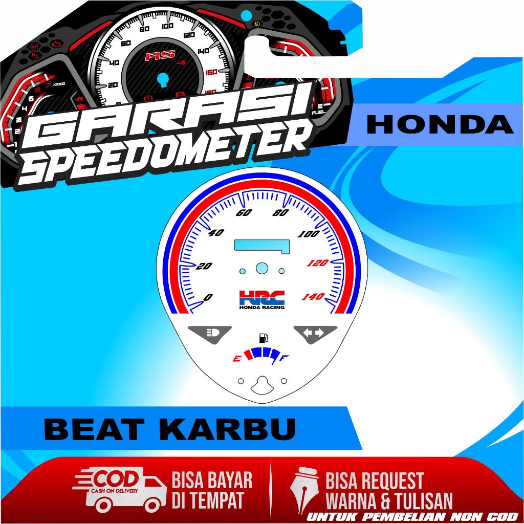 PAPAN SPEEDOMETER CUSTOM HONDA BEAT KARBU
