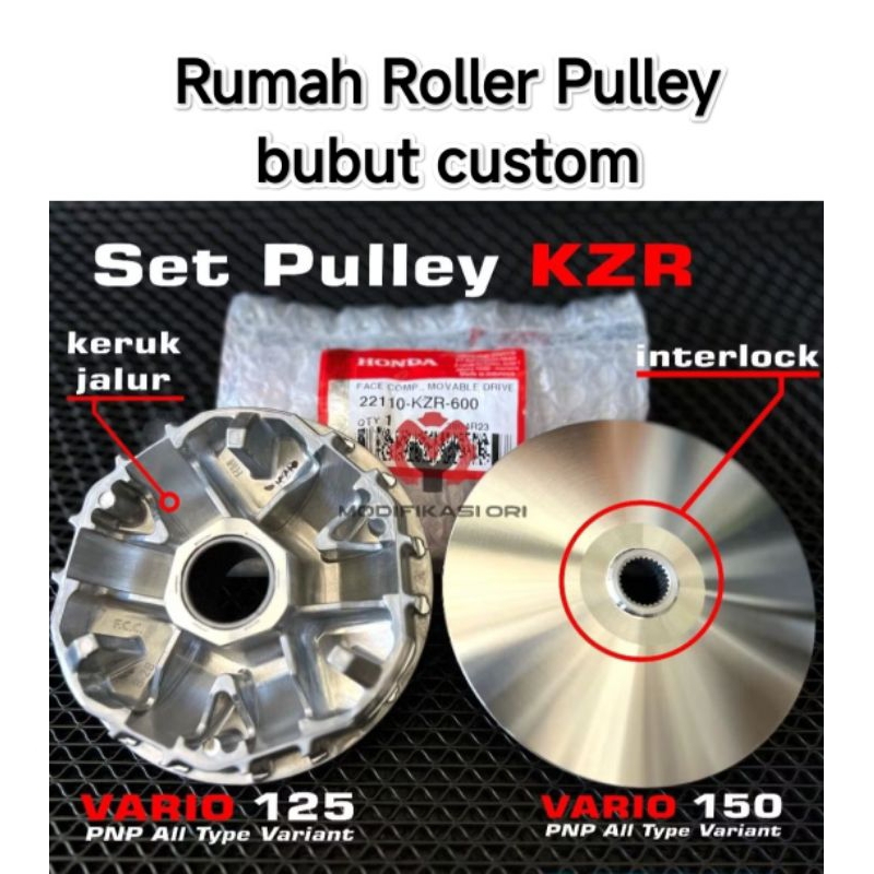 Rumah Roller Pulley bubut racing custom PCX ADV BEAT VARIO