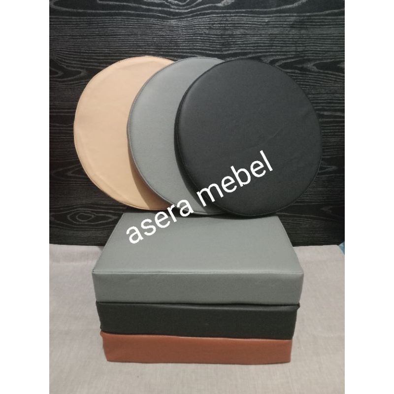 promo alas bantal/duduk lesehan bulat sofa/kursi bahan oskar/kulit sintetis isian busa royal foam