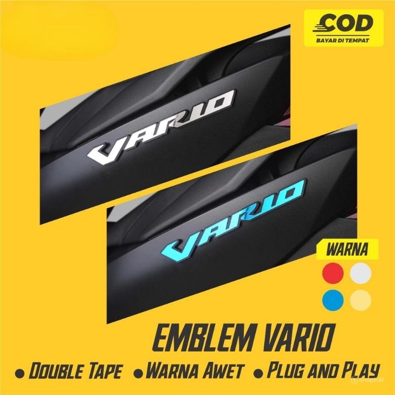 Emblem Vario Stiker Timbul 3D Motor VARIO Emblem Click Vario Emblem Timbul Motor Stiker Vario 125 15