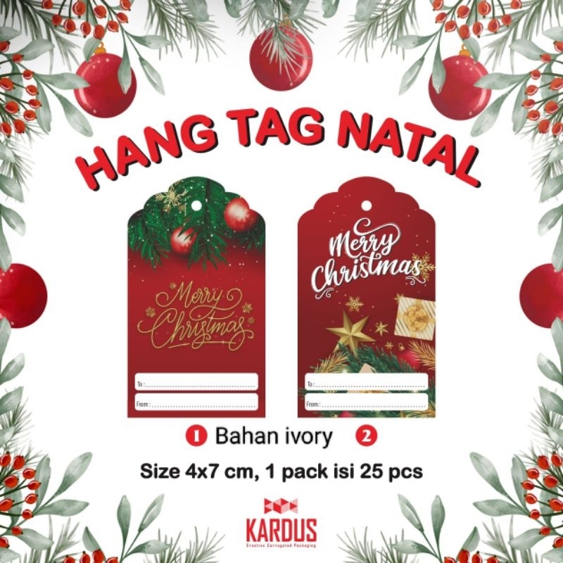 

READY SIAP KIRIM HANGTAG NATAL TANPA RANTAI