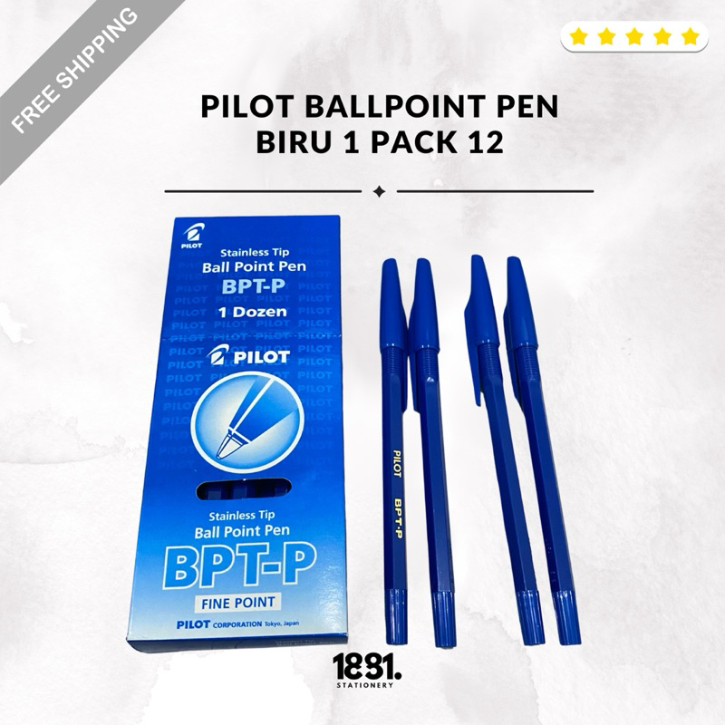 

Pilot Ballpoint Biru 1 Pack 12 | Pulpen Pilot Warna Biru ( Fine Tip )