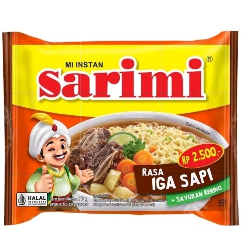 

Sarimi Mie Instan Kuah Rasa Iga Sapi Kemasan isi 70 gram