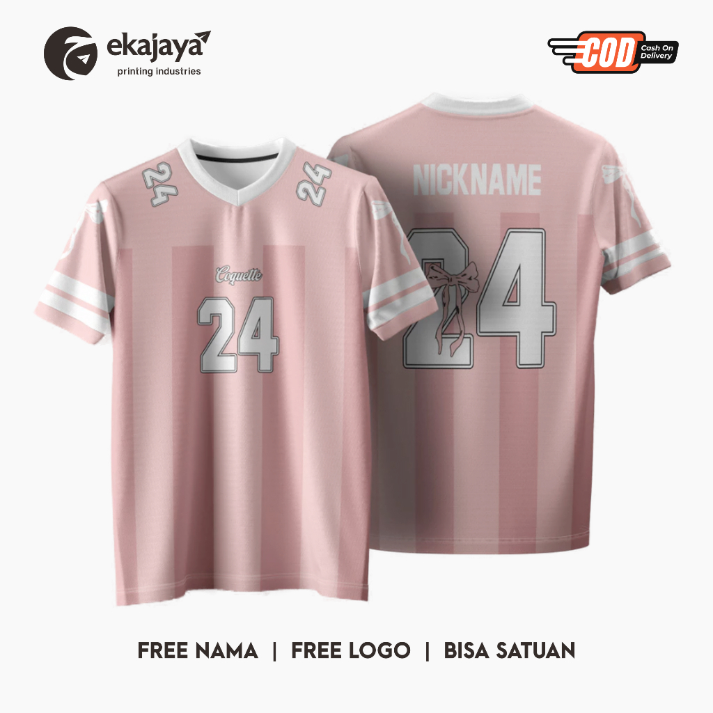 Jersey Coquette JKT48 Korean Full Printing Free Nama Logo Nomor