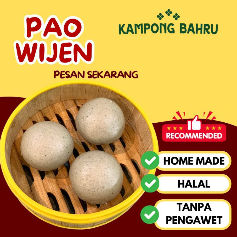 

DIMSUM PAO WIJEN HITAM PREMIUM MURAH FROZEN HALAL ISI 6 PCS Rp 5.834/pcs
