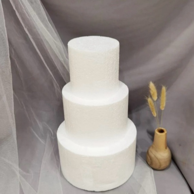 Dummy cake styrofoam bulat round gabus kue tabung