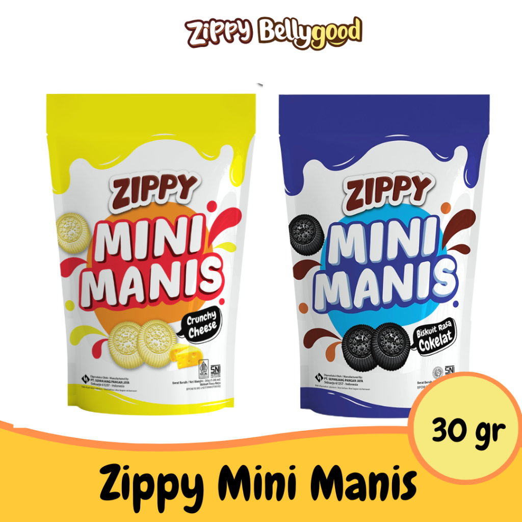 

Zippy Mini Manis Pouch rasa Keju dan Coklat 30 gr