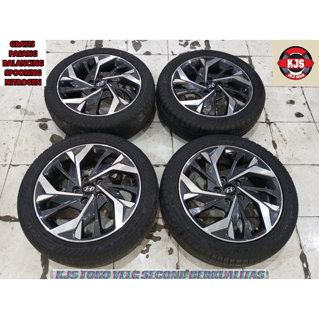 MENJUAL VELG RACING SECOND MODEL OEM HYUNDAI CRETA RING 17 LEBAR 6.5 RATA LOBANG PCD 5X114,3 OFFSET 