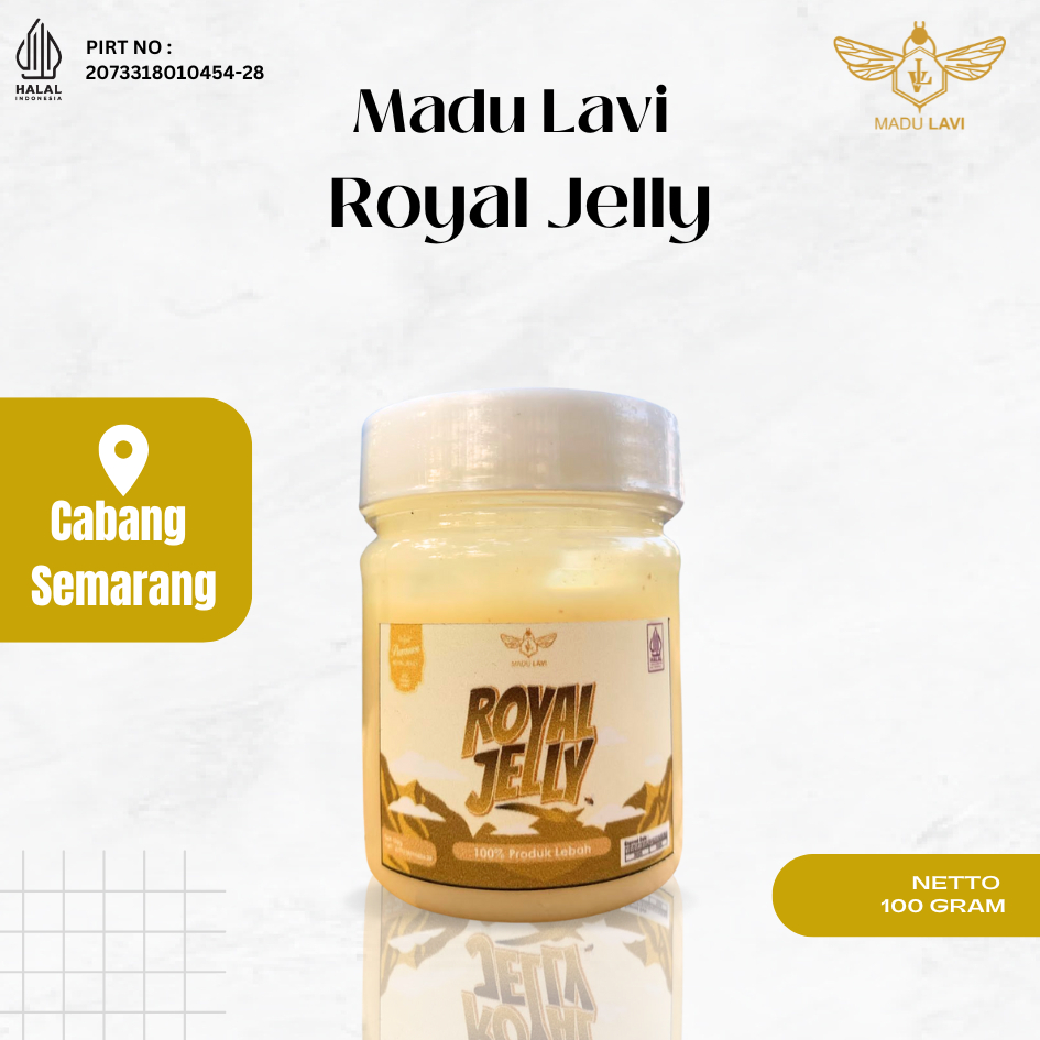 

[ Madu Lavi Semarang ] Royal Jelly pure 100% produk dari alam kemasan 100gram