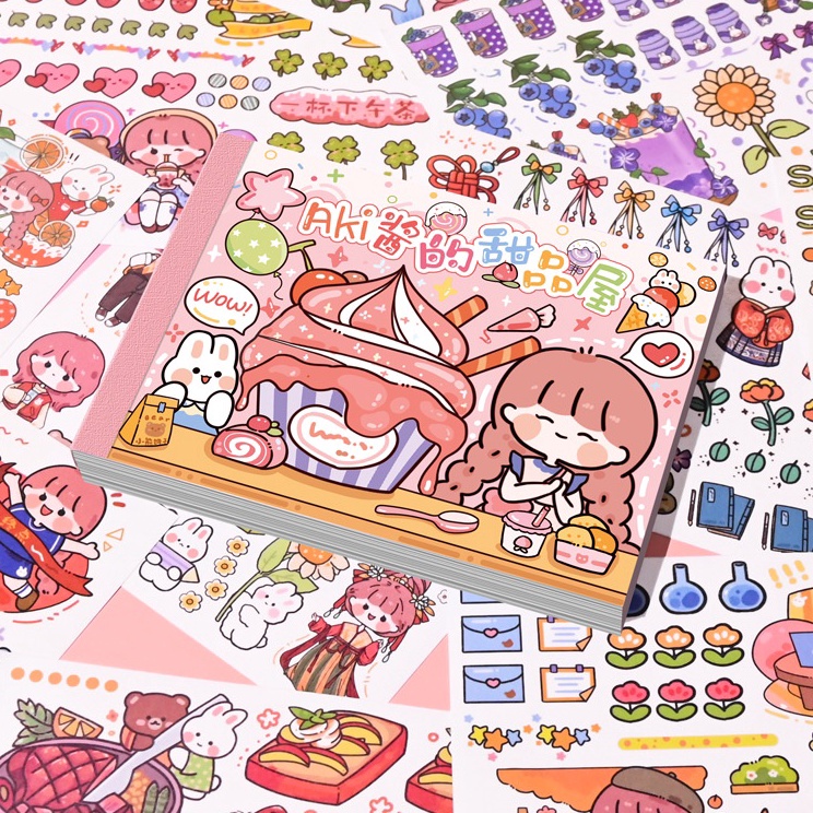 

Langsung Pesan Agftoys Stiker 1 Buku Pack isi 5 Lembar Karakter Akichan Kartun Cute