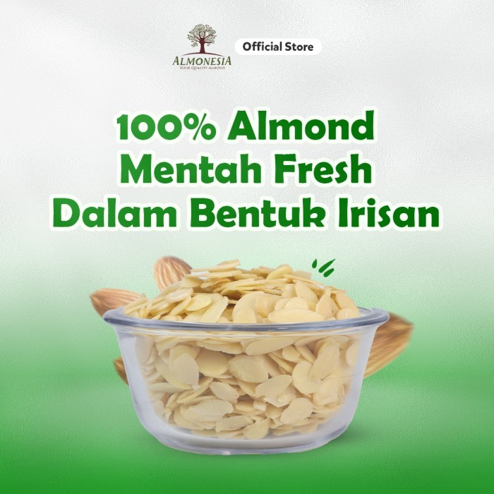 

Almond Slice 250g Kacang Almond iris Sliced Almond Mentah Almonesia