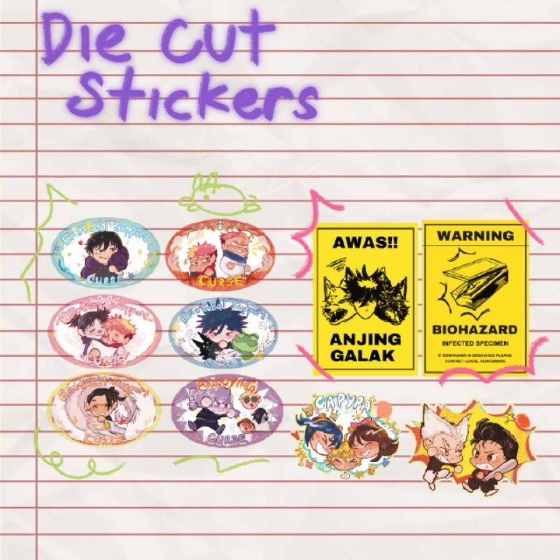 

[CF LEFTOVER ] various die cut stickers